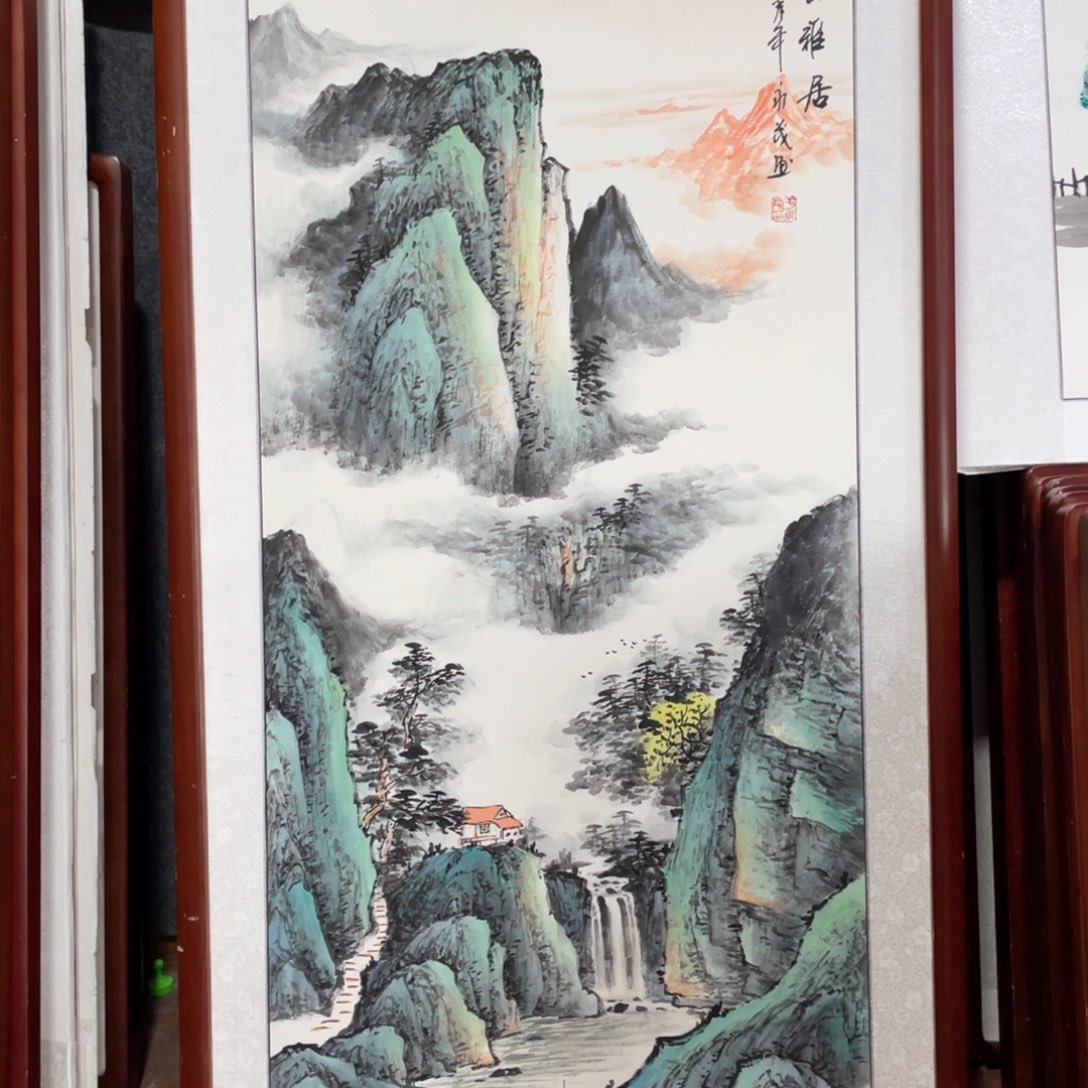 国画带框尺寸63*123厘米