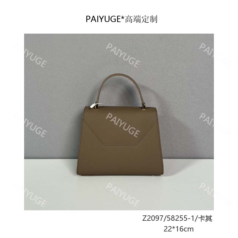 Z2097/58255-1/卡其 Paiyuge高端订制女士时尚手提单肩斜挎包1884