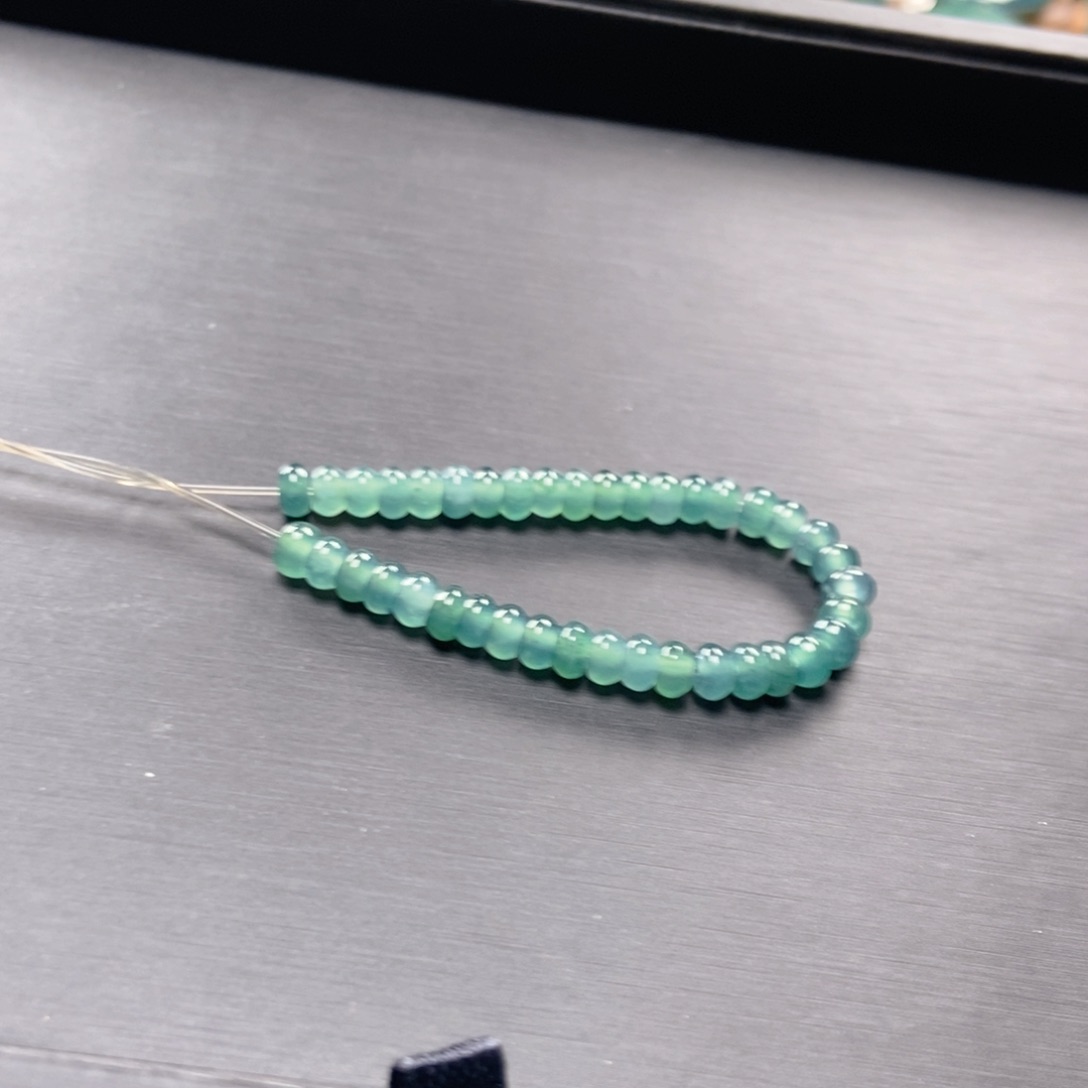 翡翠手链未镶嵌多样性发货55颗深