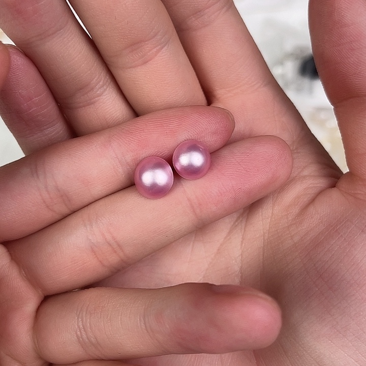 淡水珍珠银S925镶嵌天然珍珠