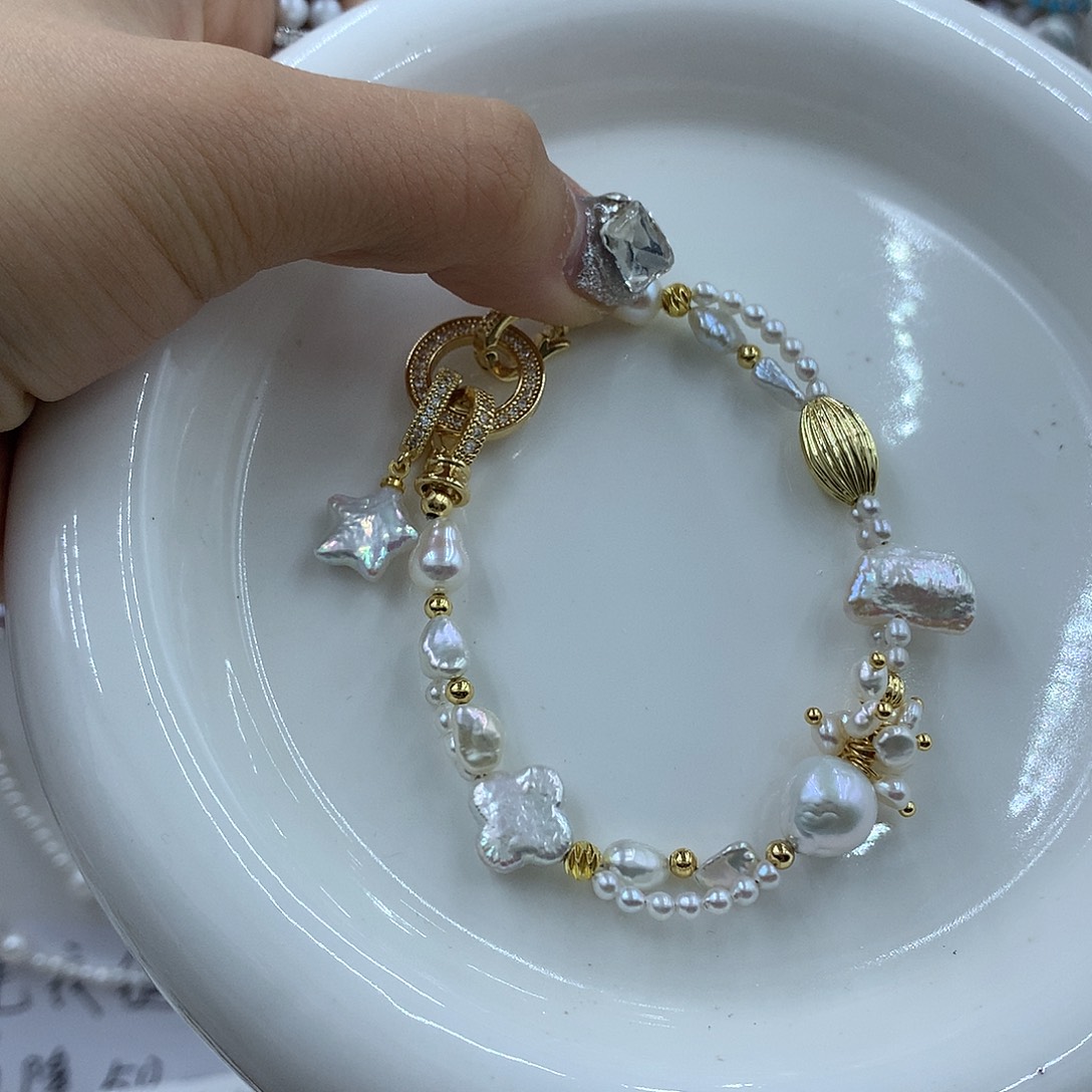 耳饰银S925镶嵌淡水珍珠