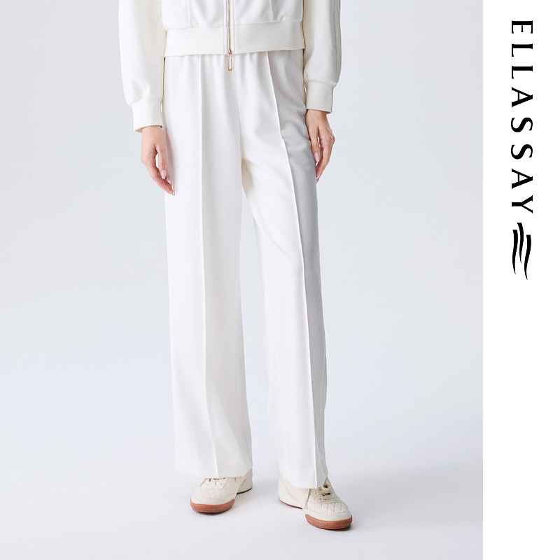 ELLASSAY歌力思2025秋季新款简约直筒休闲裤女EWU363K00200