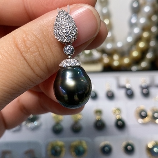 海水珍珠颈饰银S925镶嵌12.7