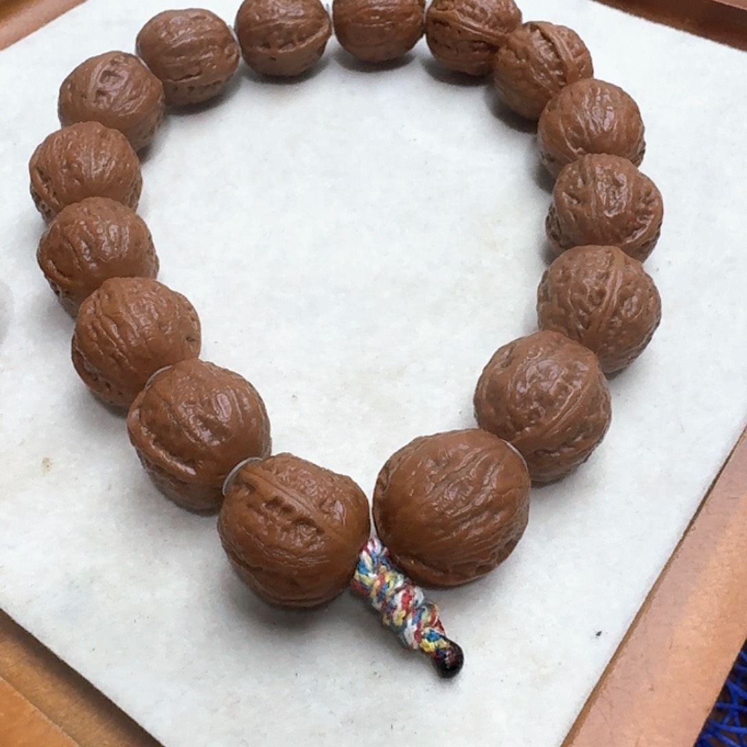 文玩核桃手串紫**宝红皮小光头16颗