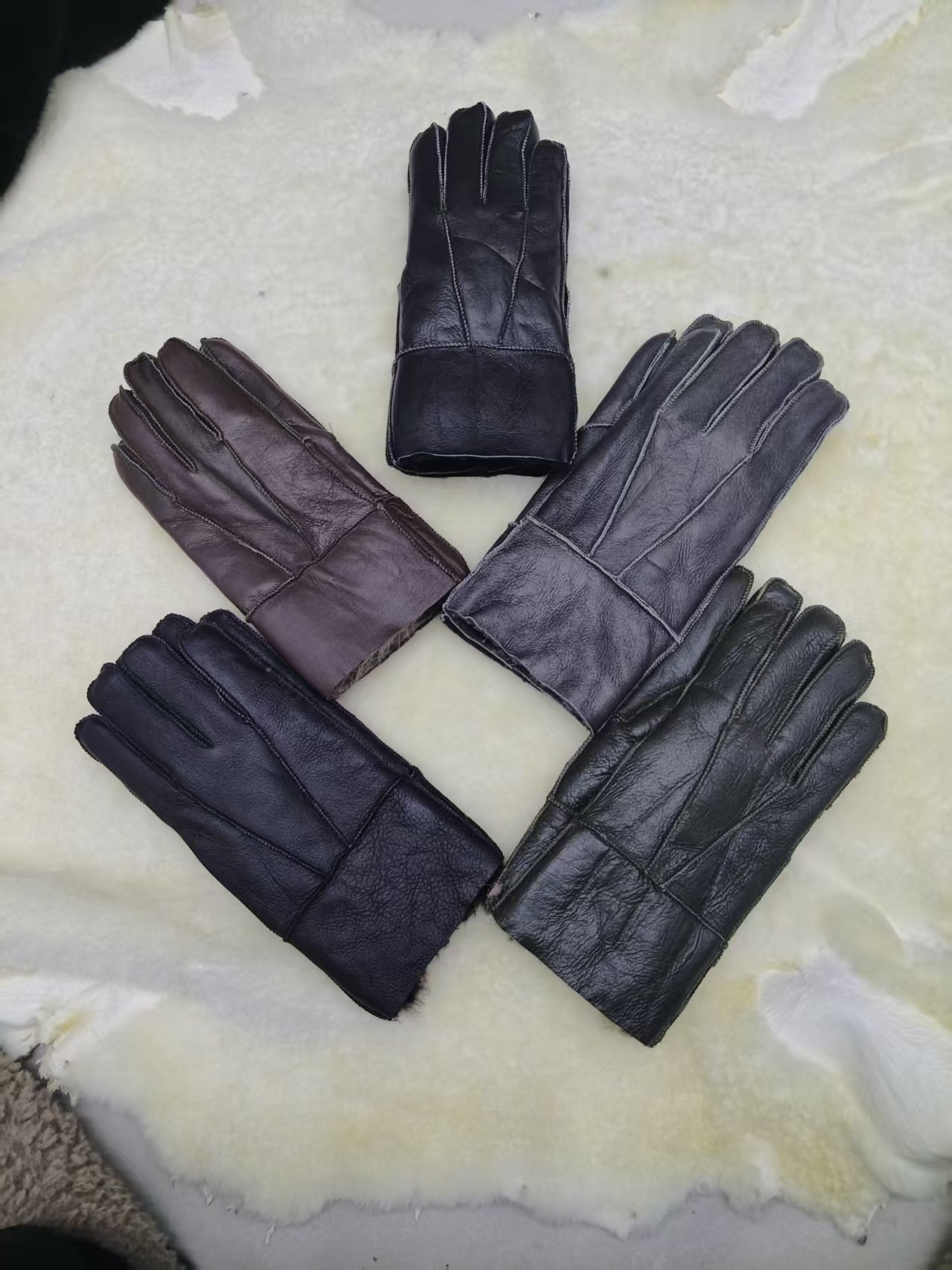 000男女羊毛一体手套