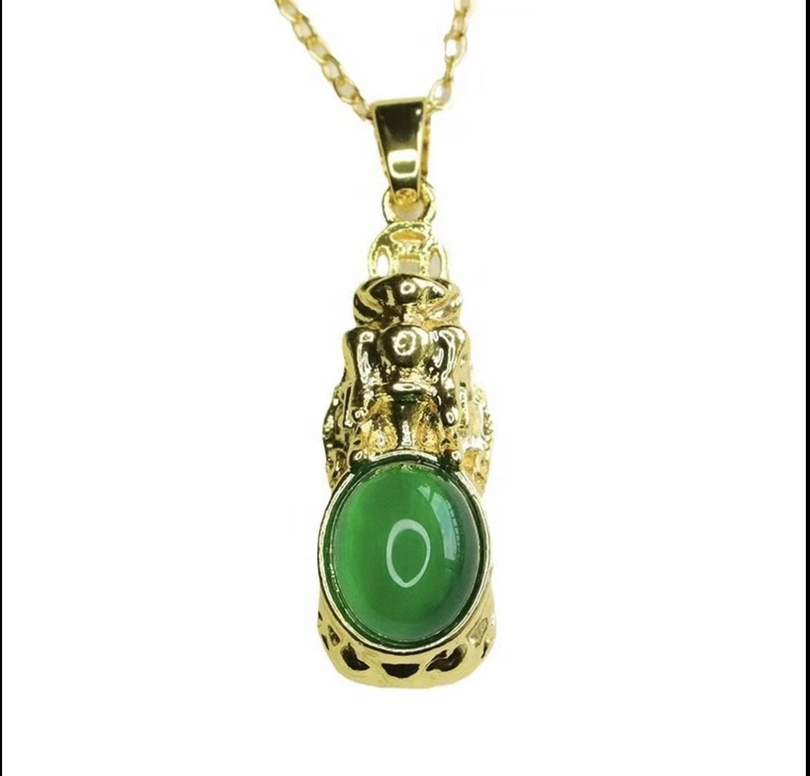 【周小年专属】YPN547时尚吞金兽项链复古吊坠