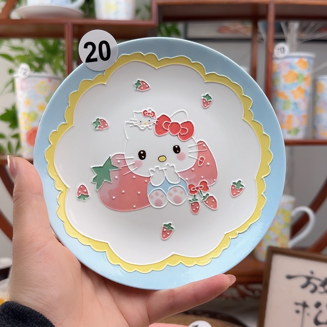 摆件陶20景德镇手绘高温釉下彩