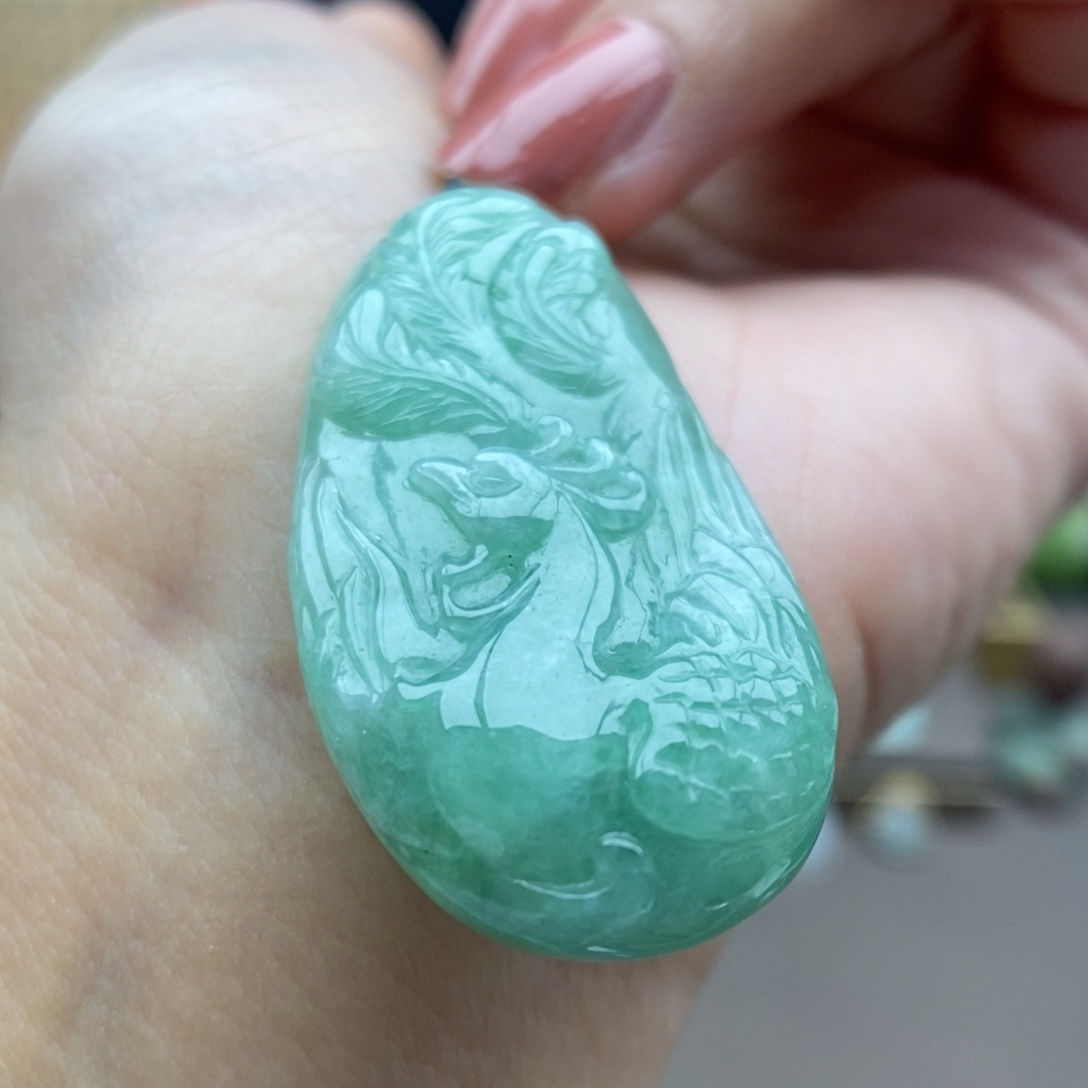 翡翠未镶嵌颈饰吊坠33