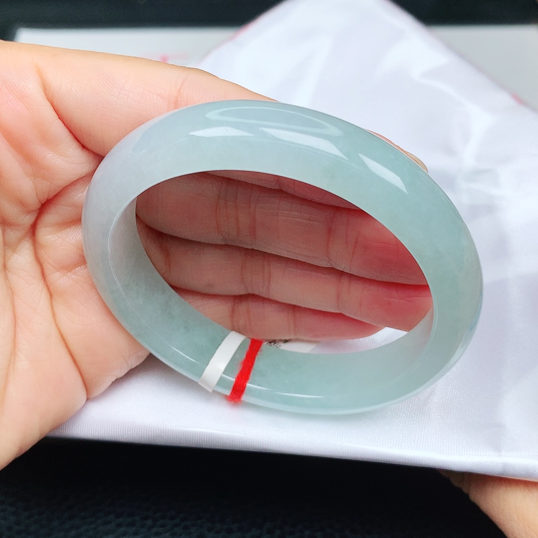 未镶嵌手镯（贵妃镯）翡翠冰清薄荷绿19