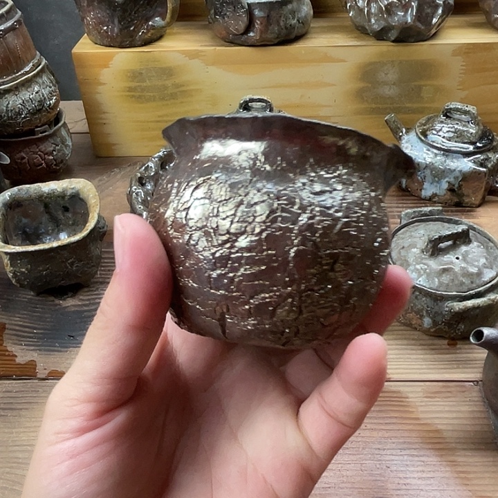 瓷片柴烧茶壶福利茶器的