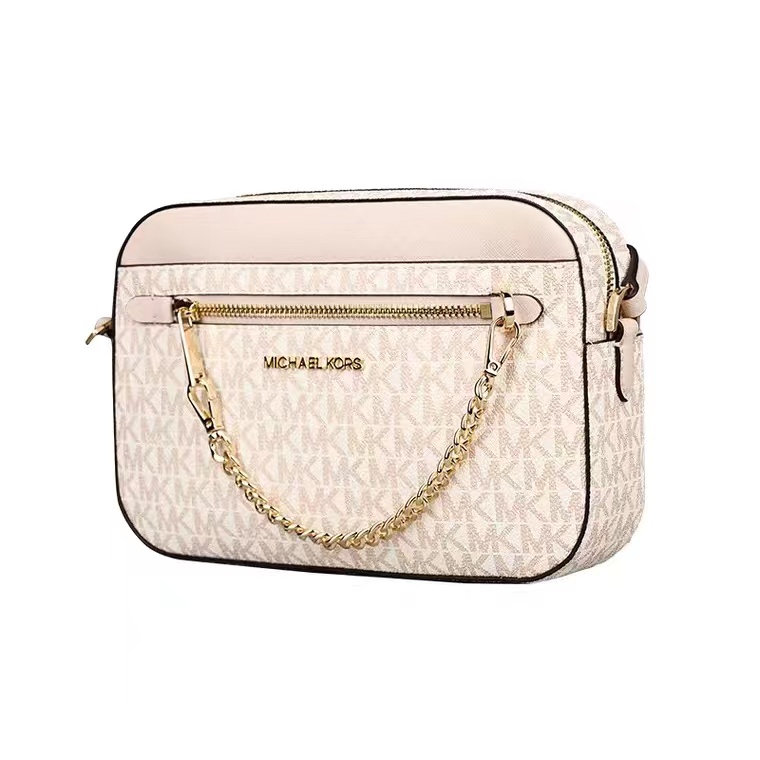 MICHAEL KORS 链条相机包粉白印花色 约24*16*5cm 35S1GTTC9B