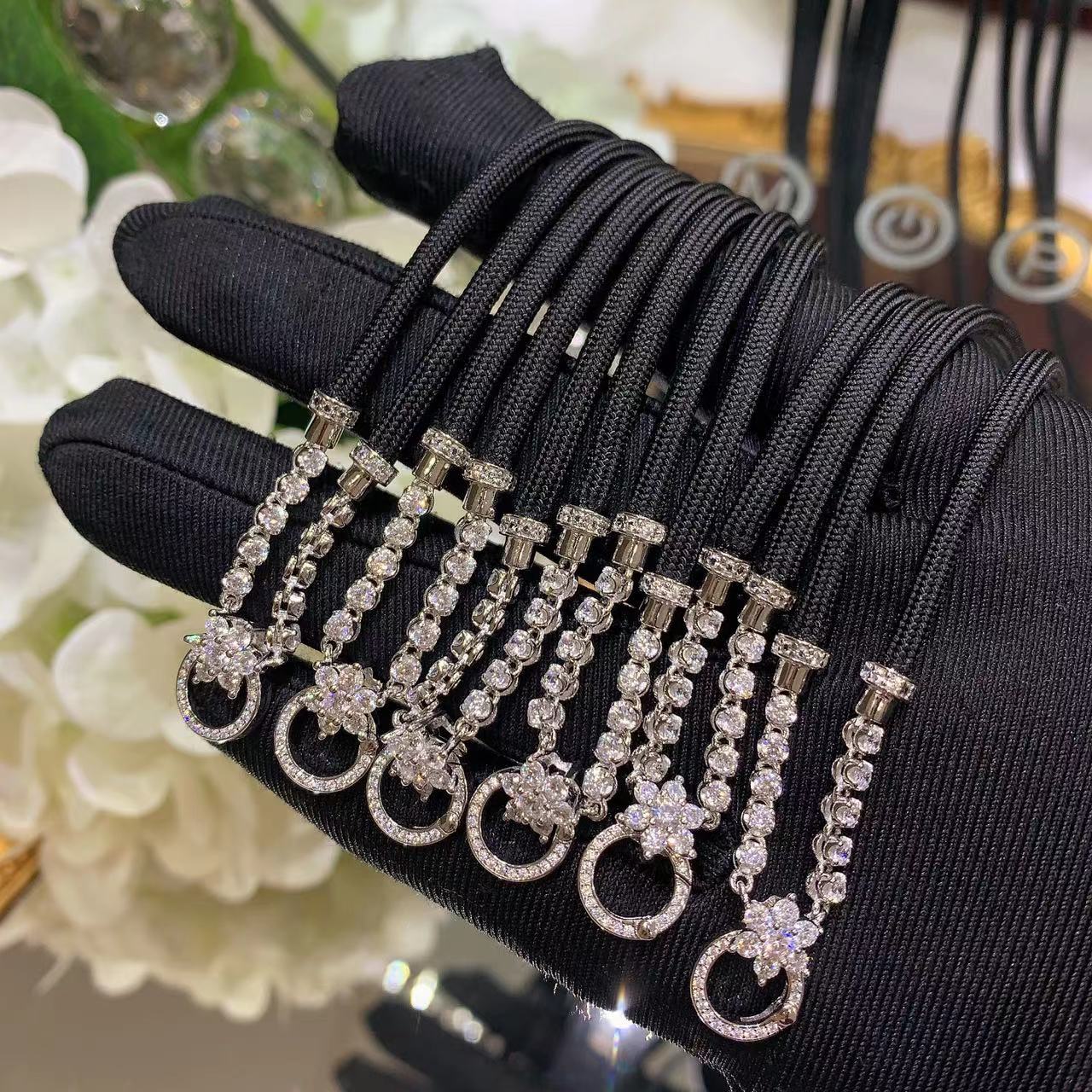 925银银制品 纯手工编织绳可调节吊坠金色高货绳百搭男女通用款