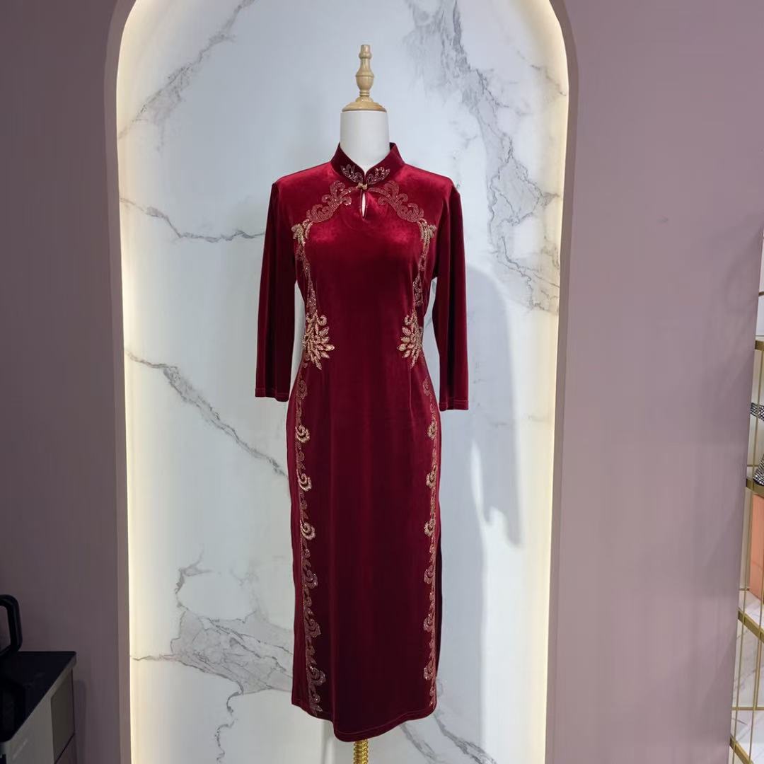 依诺 6032 旗袍连衣裙