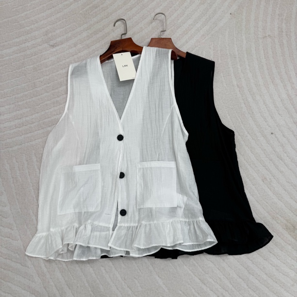 【林南南】双兜无袖马甲气质时尚休闲百搭66266