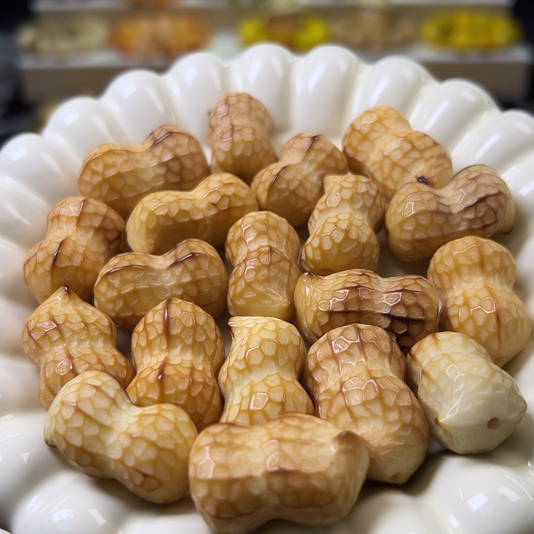 菩提根/象牙果手串瑕疵炭烤花生10课