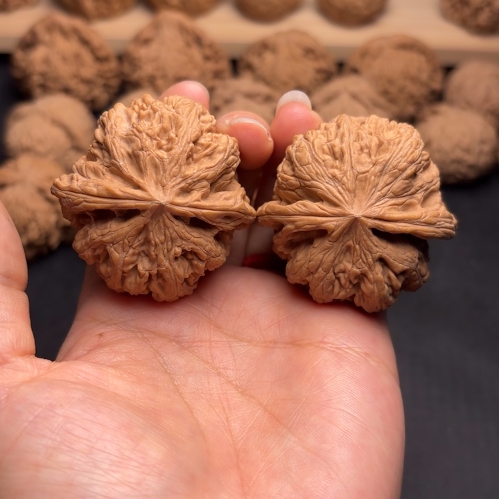 戴***生把件文玩核桃44粗筋克重51.6