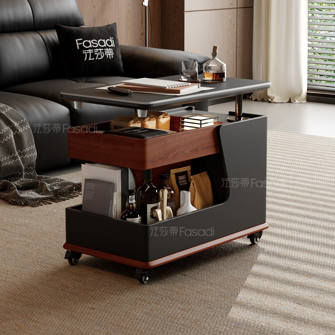 【法莎蒂】(BJ3023*小推车)可移动沙发边桌意式茶几置物架创意家用