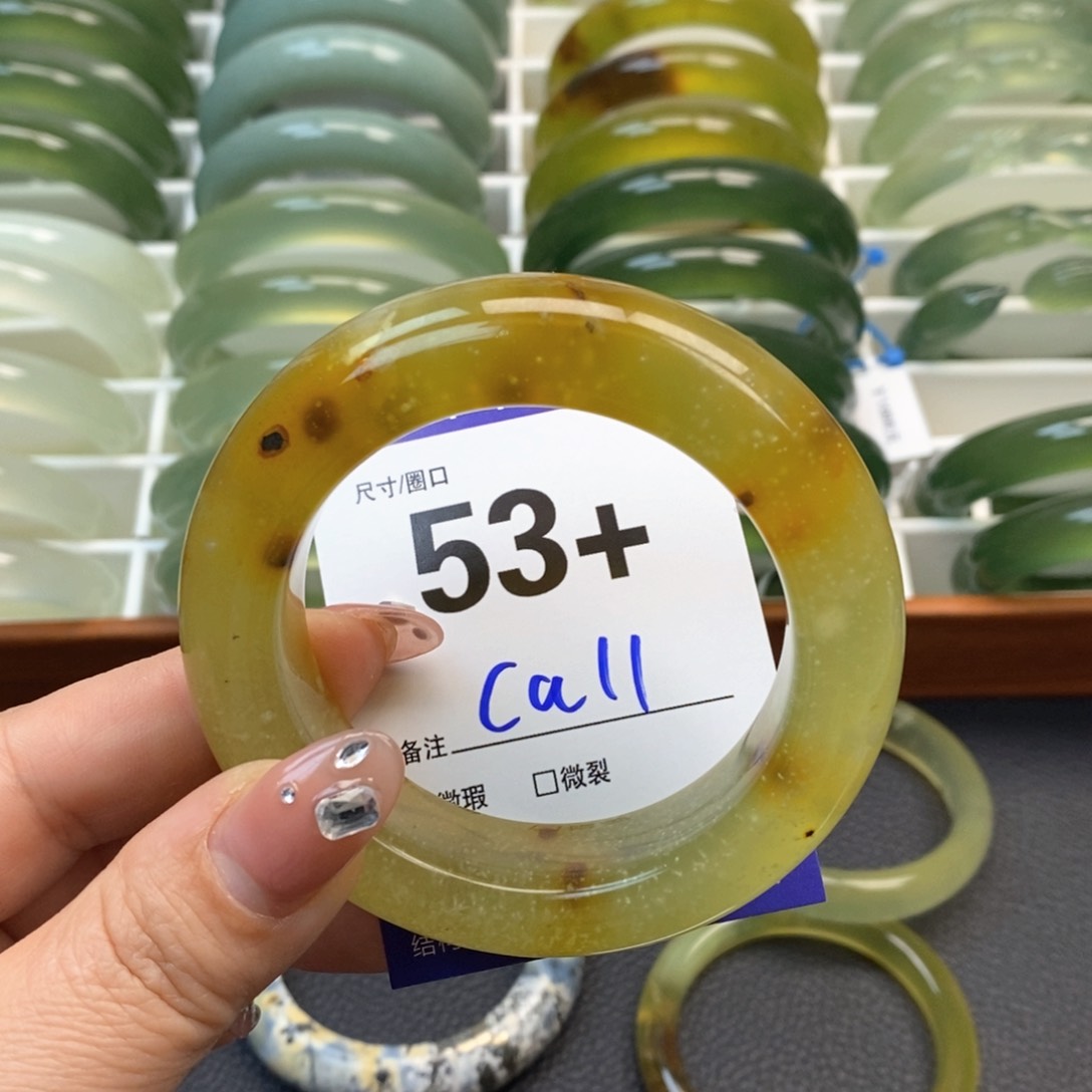 蛇纹石玉手镯未镶嵌旧*光