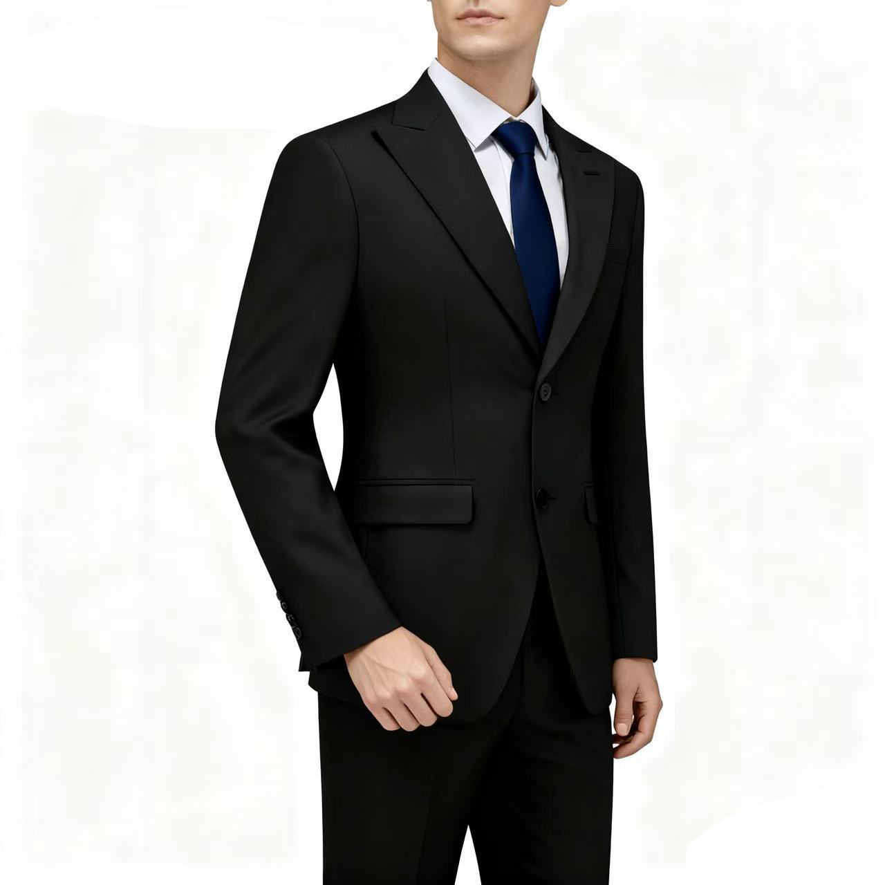 单西西服羊毛枪驳领年轻时尚修身休闲秋冬英伦男士韩版宽松结婚