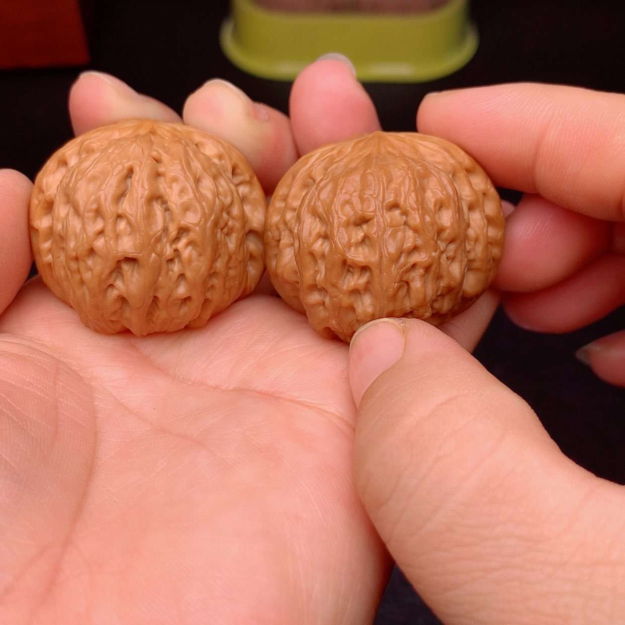 【闪购商品】文玩核桃把件云***叶铁锤38修