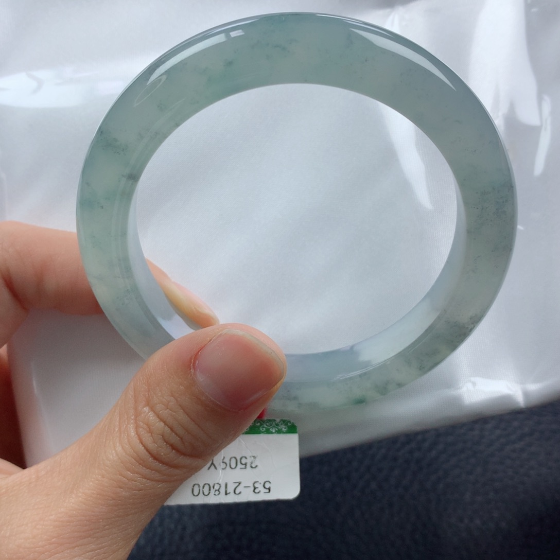 未镶嵌手镯翡翠缅甸天然翡翠A货53.2正