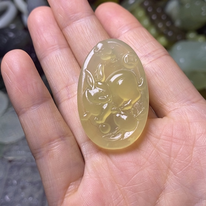 岫玉天然岫玉挂件未镶嵌
