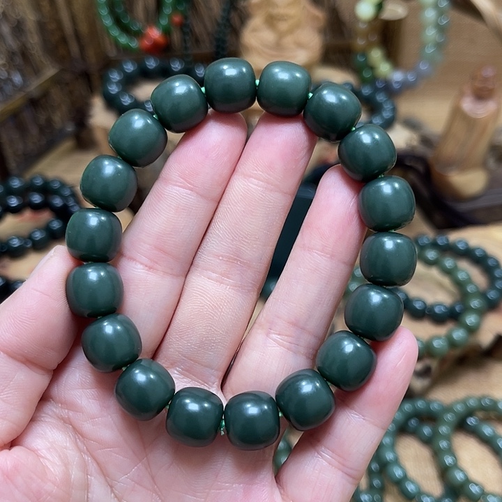 手链未镶嵌和田玉（青玉）