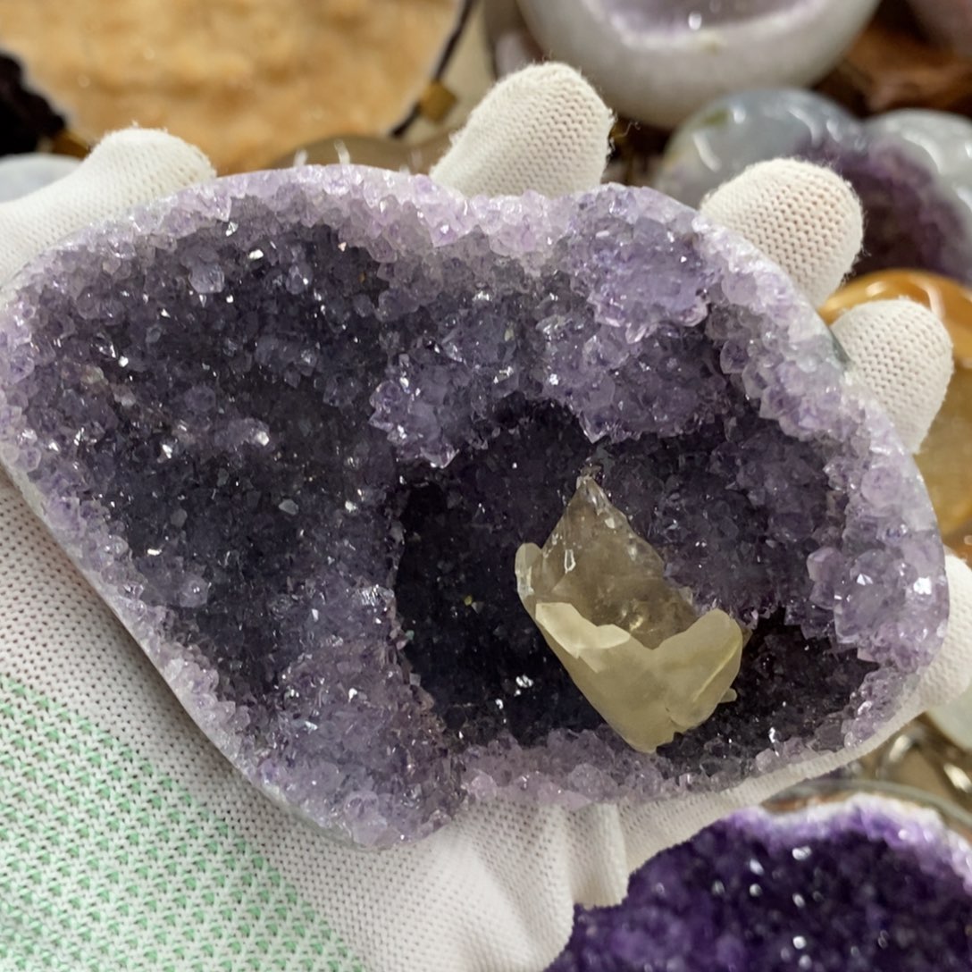 水晶紫晶平板未镶嵌