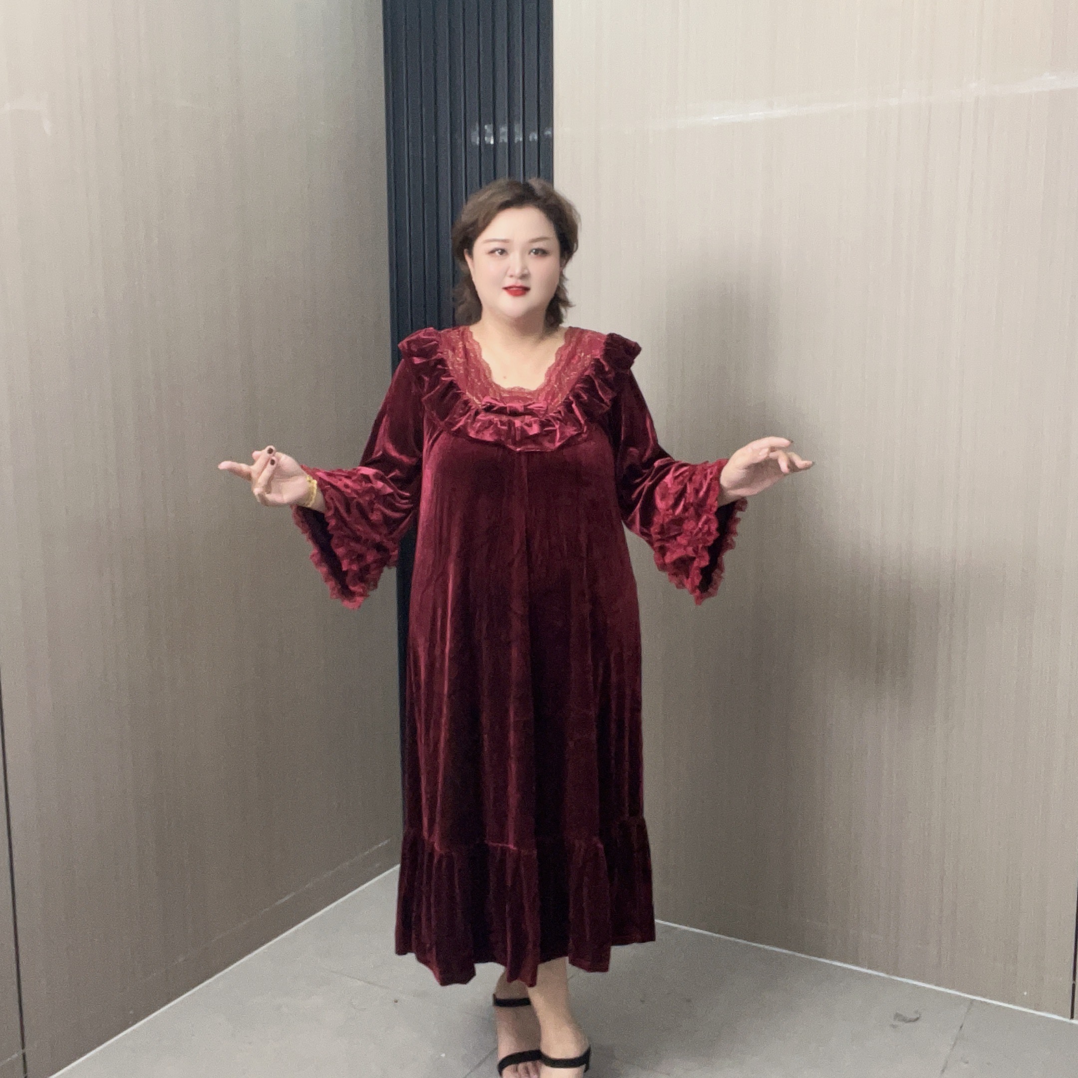 最新【欣欣6004】长裙秋季常规高腰拖尾裙子连衣裙夏季中长款