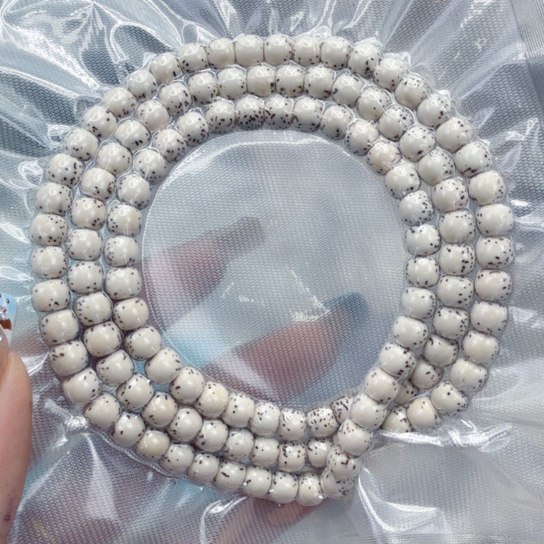 手串星月菩提32尽头半臂白星月菩提河豚76-108