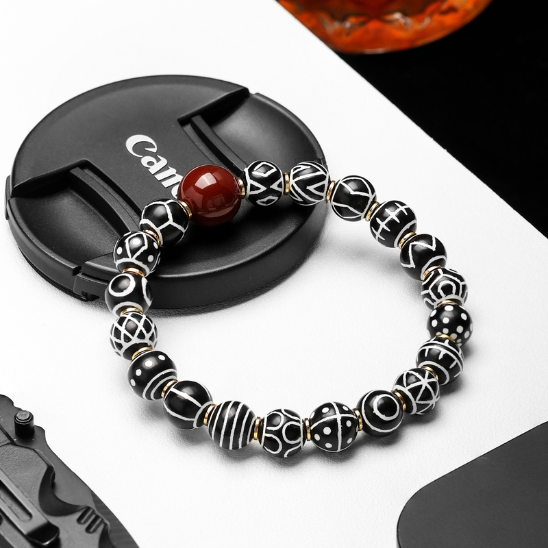 尚夏10.1mPYU珠玛瑙圆珠手串·多样性发其一