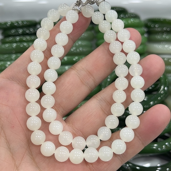 和田玉未镶嵌手链8mm