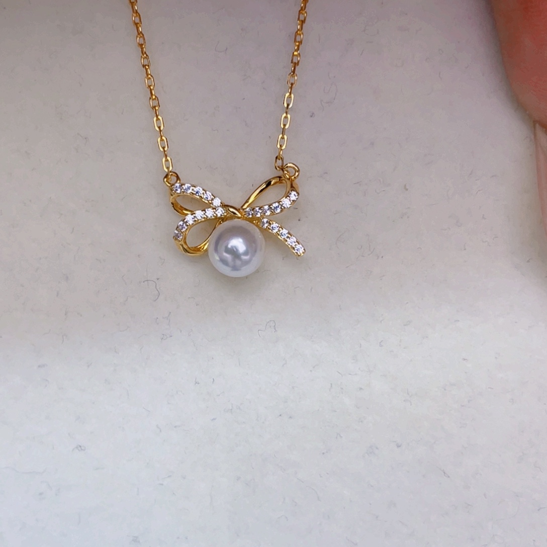 帅***王银S925镶嵌海水珍珠套链