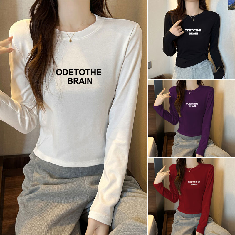 小个子长袖T恤女修身显瘦辣妹高腰短款打底衫百搭athflow风甜酷风