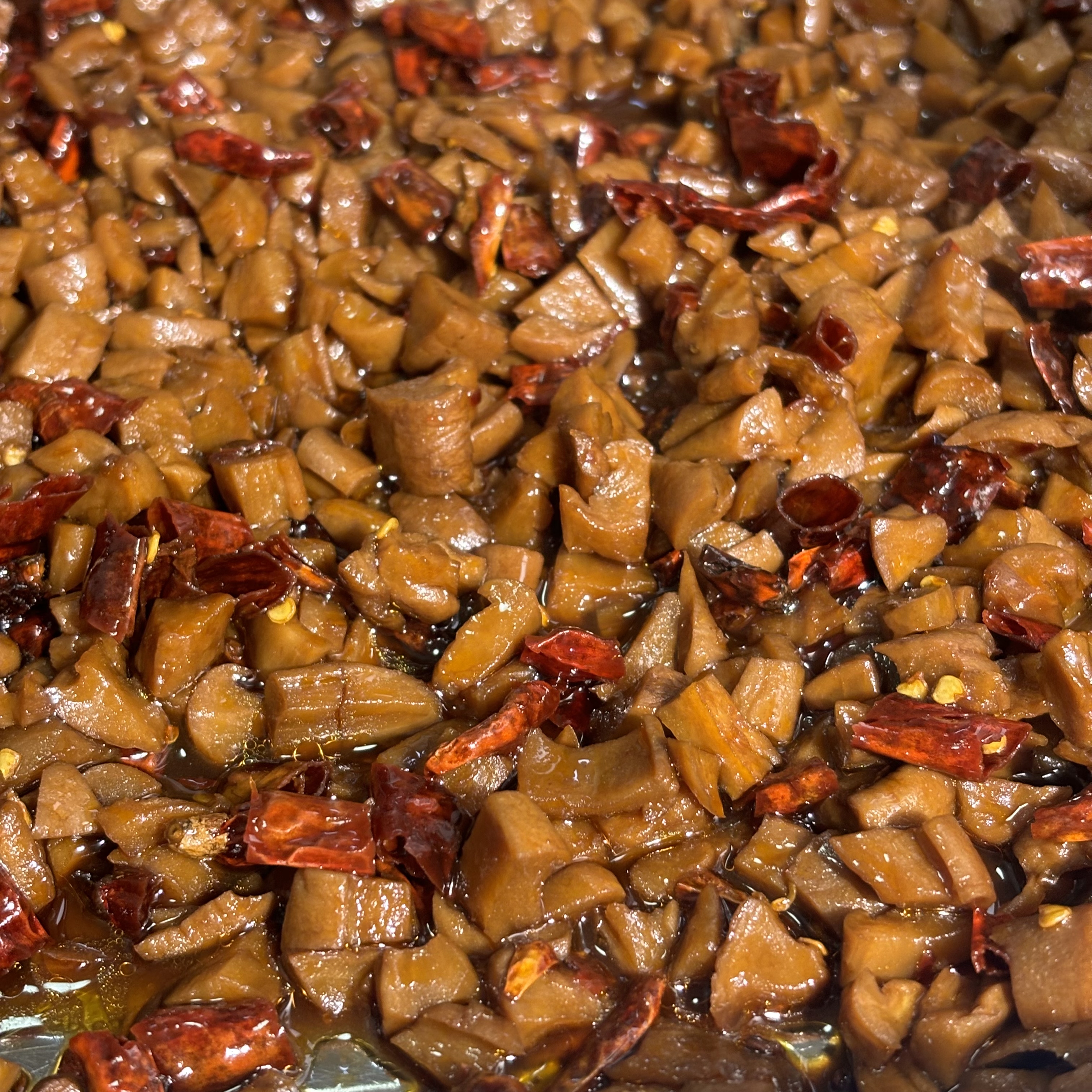 农家辣椒炒萝卜丁 香辣爽口百搭下饭咸菜