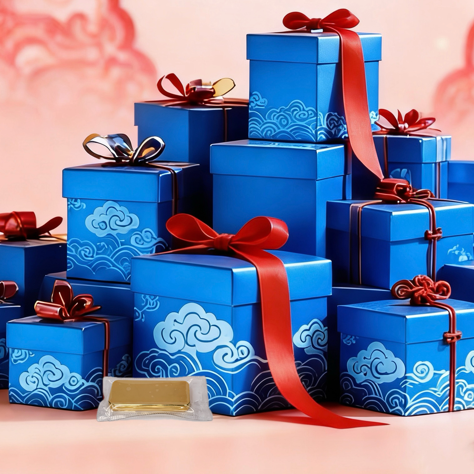 雪涧源创春节风格轻职风精美礼盒挂件-T446