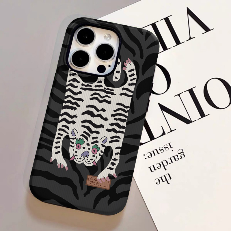 老虎创意适用苹果16手机壳iphone15小米14华为13新款oppovivo男生
