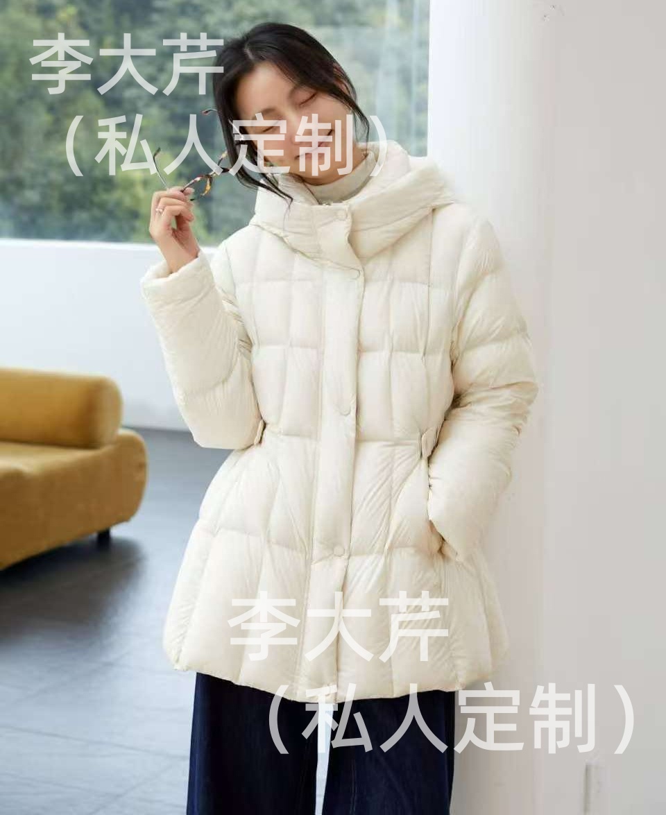 “小蛮腰”显瘦连帽羽绒服A  时尚百搭中长款显腰细洋气女款