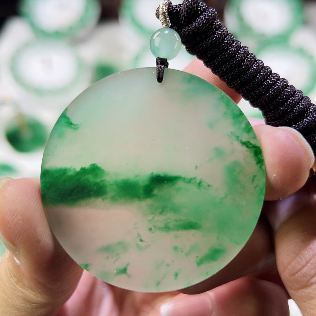 石英质玉吊坠(赠链)未镶嵌无事牌挂件吊坠