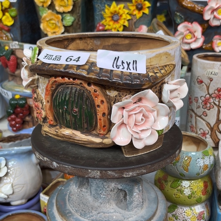 紫砂花盆粗陶材质多肉花盆