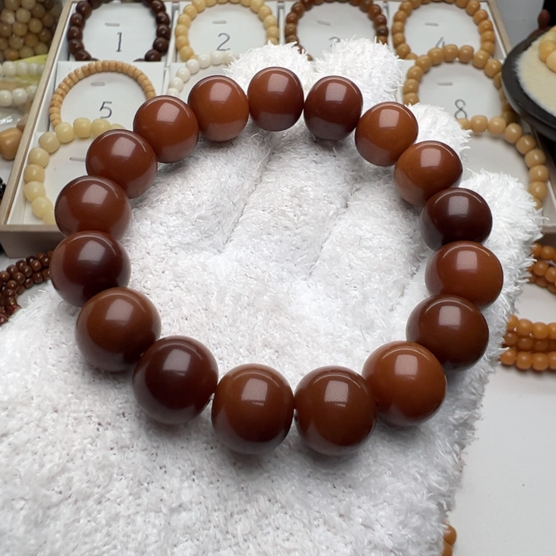 手串菩提根/象牙果卡15 天然风化老料手工干磨S3