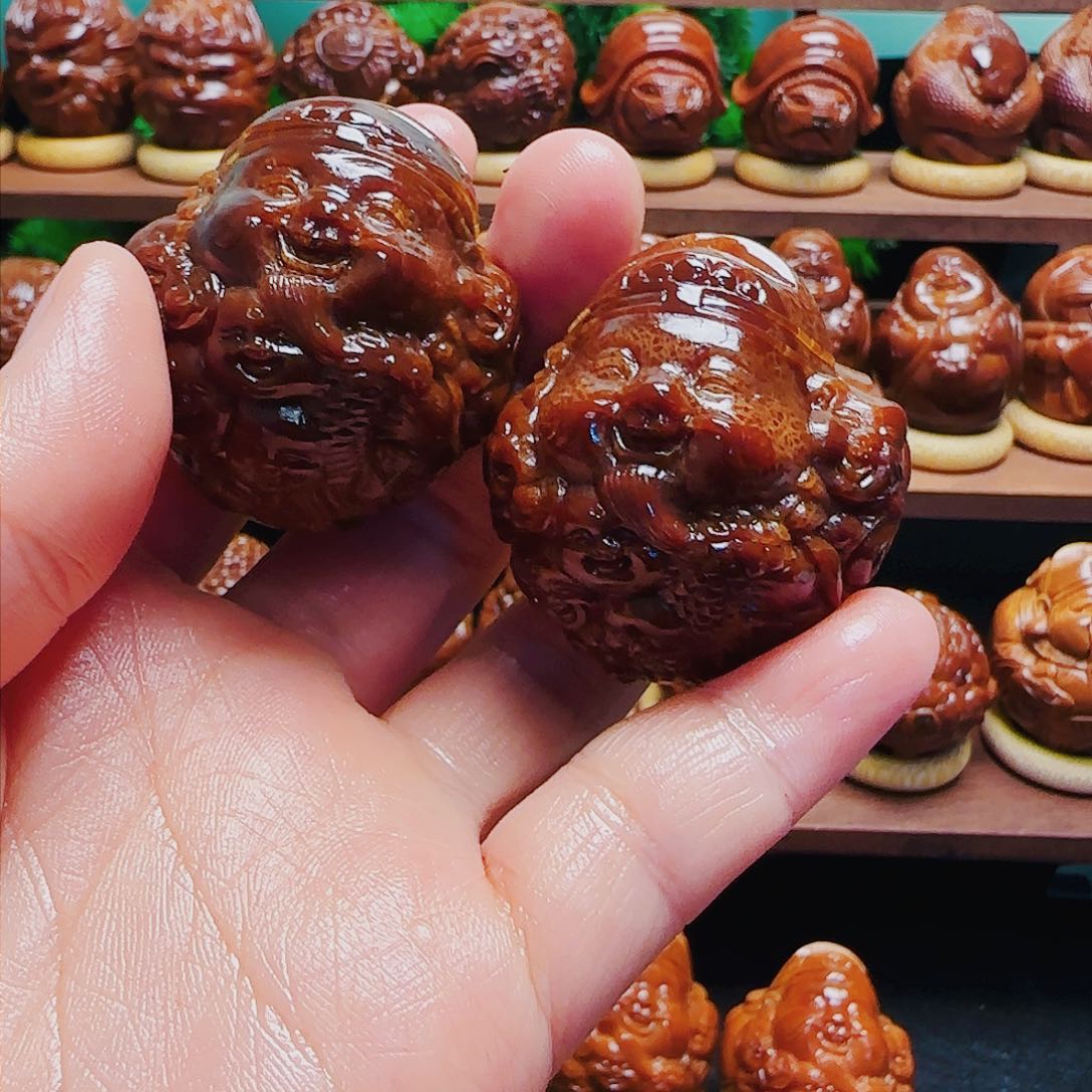 橄榄核手串/手链北**狼九子龙财一对