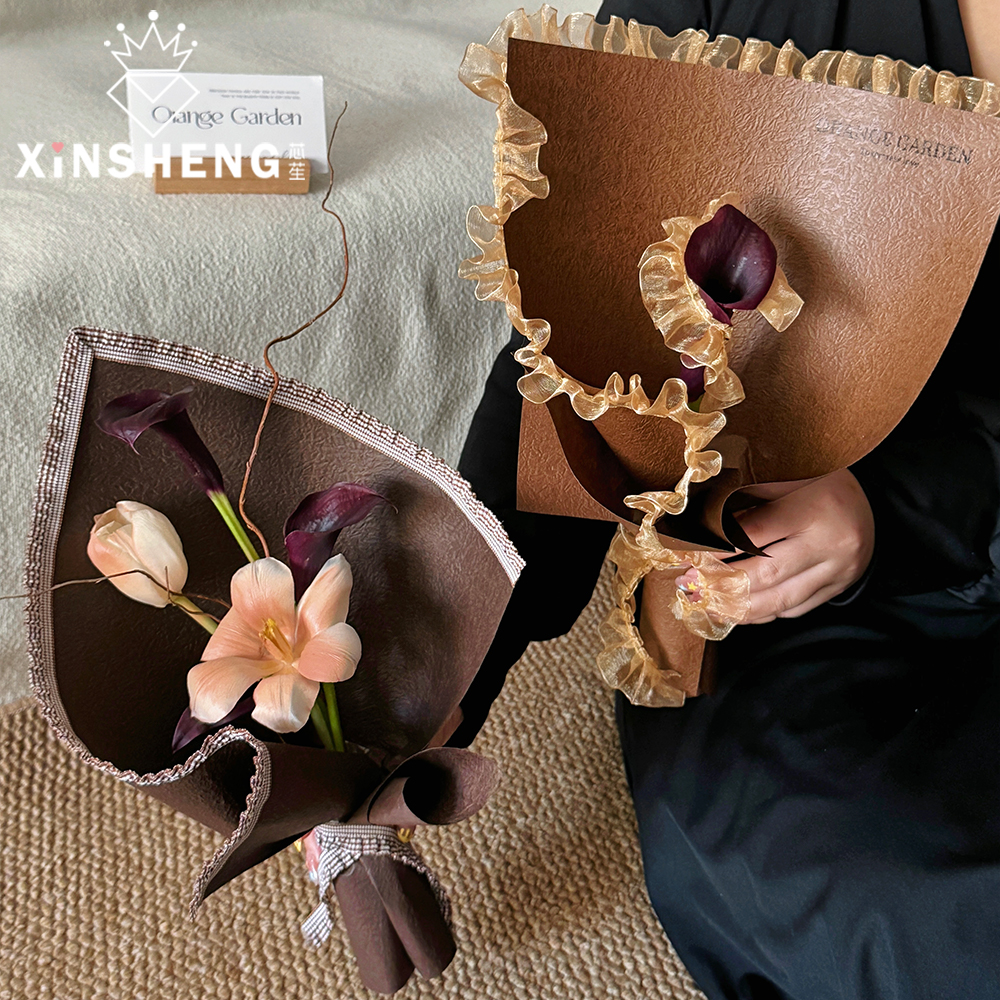 【花园时光】芯苼 秋季氛围感花边鲜花束手工DIY包花纸花艺包装材料