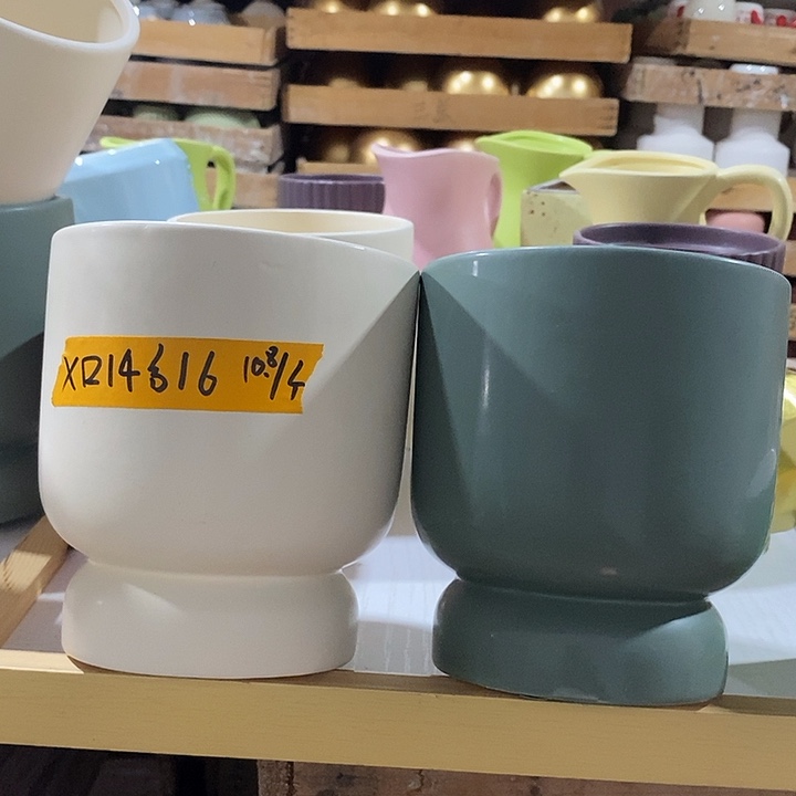 陶盆有孔 瑕疵针孔漏釉介意勿拍外口 14外高16