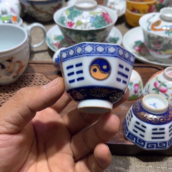 纯手绘精品盖碗杯