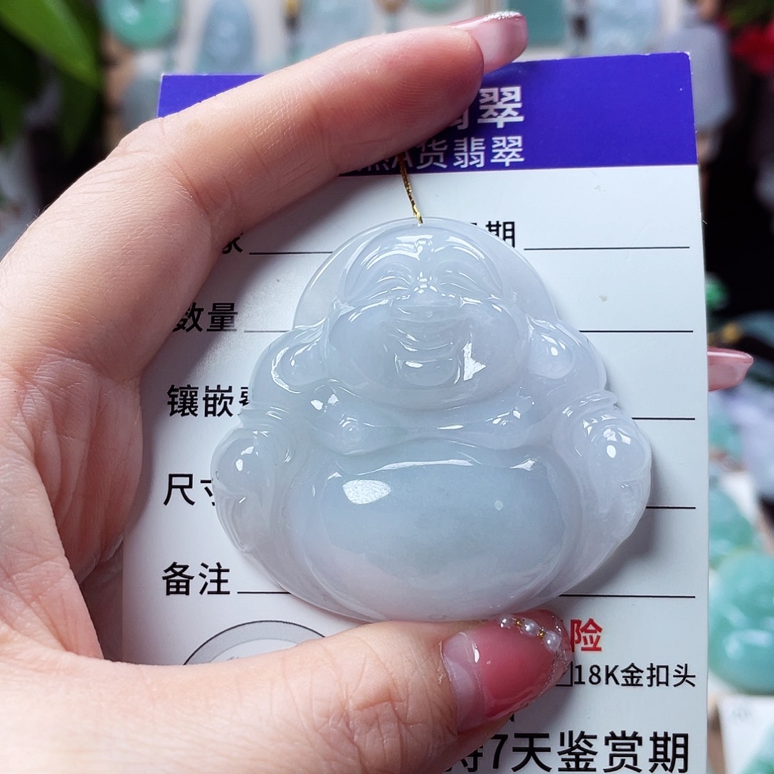 翡翠未镶嵌颈饰佛公39