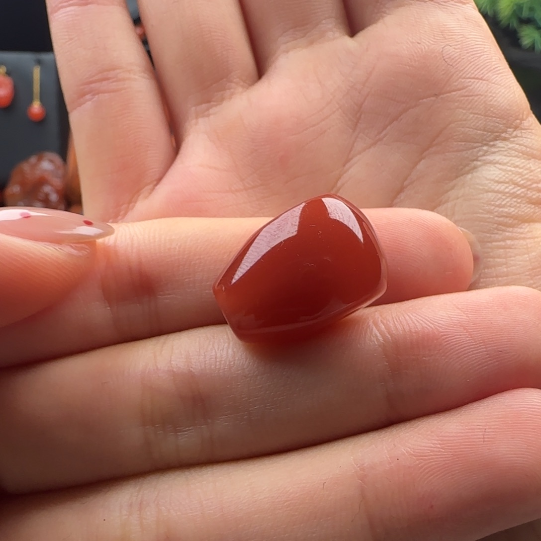 南红玛瑙未镶嵌三通12.7