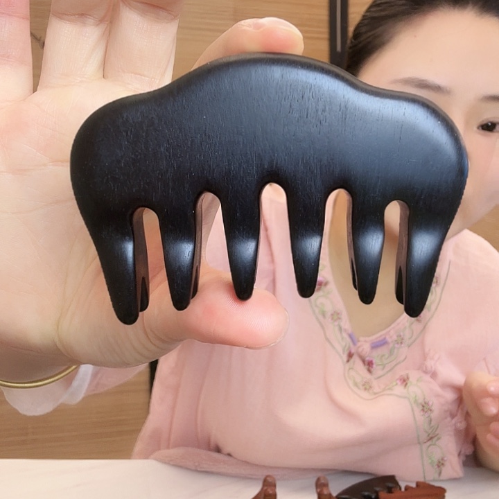 紫光檀云朵梳子瑕疵款