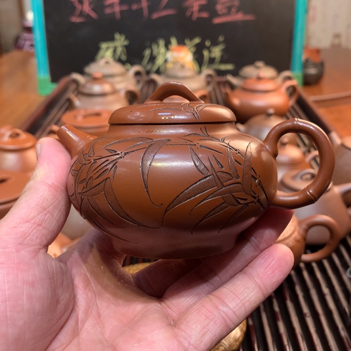 紫砂茶壶原矿紫砂朱泥220cc