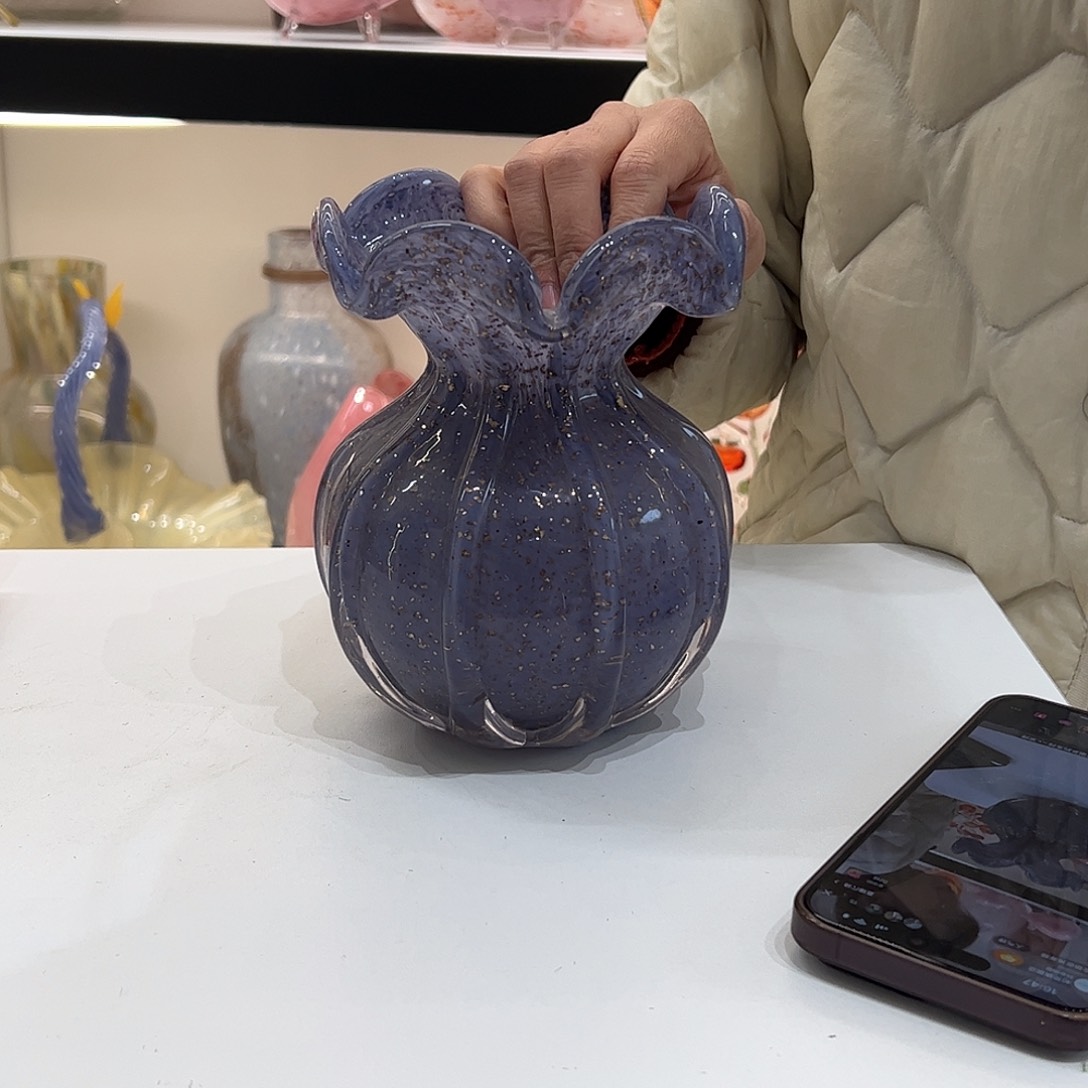 琉璃紫色芬顿小花瓶